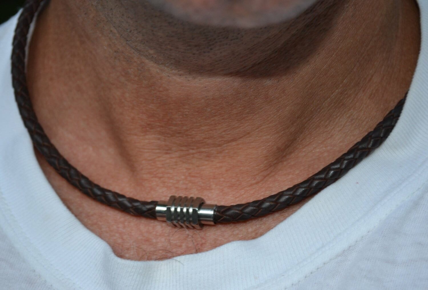 leather necklace male