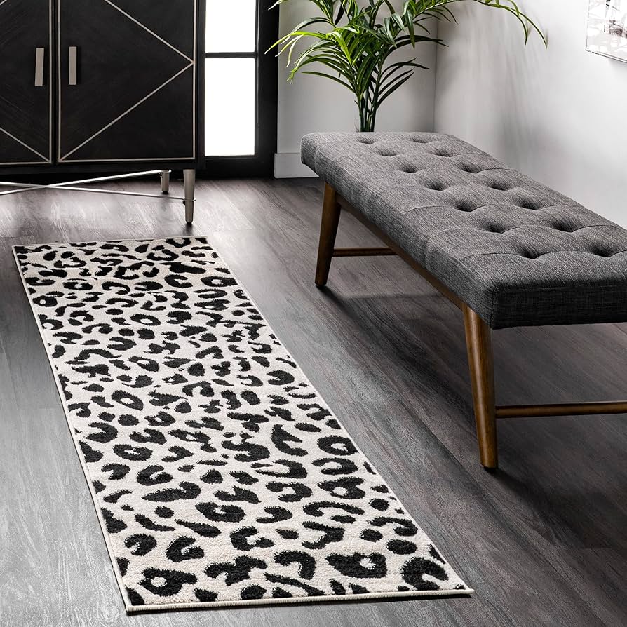 leopard print rug runner
