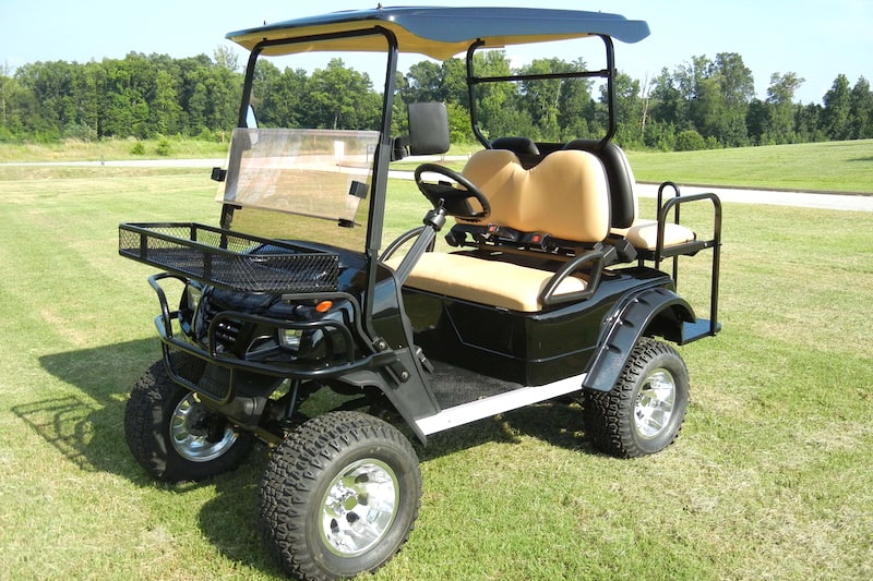 lifted 3 wheel golf cart