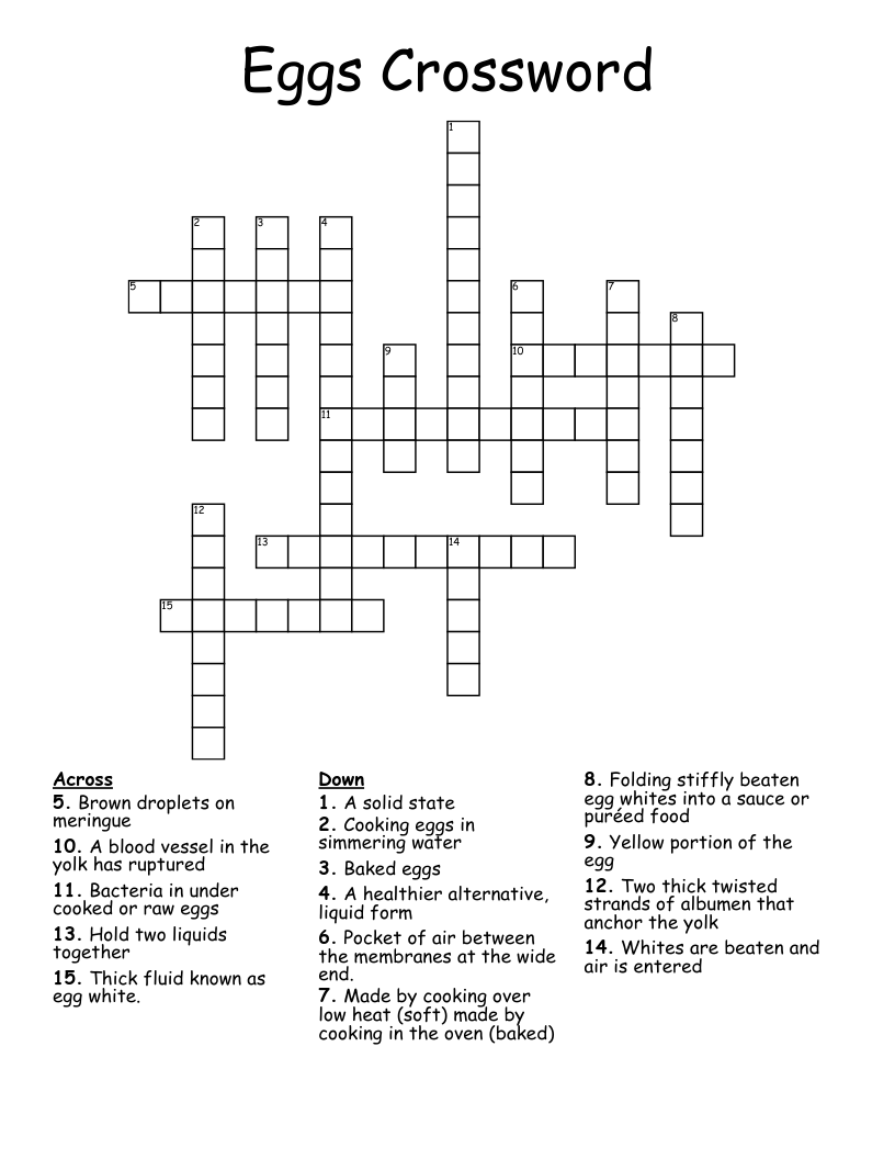 like plans and eggs crossword