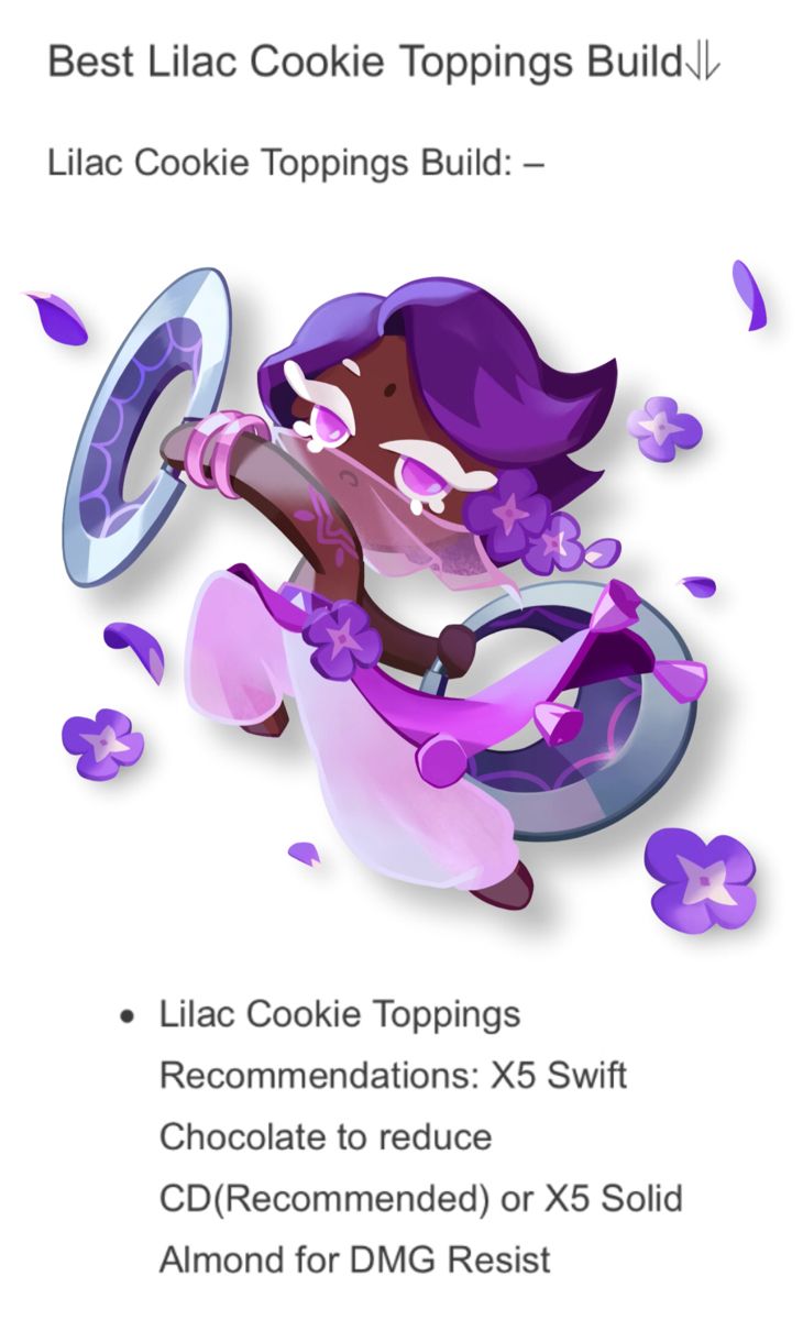 lilac cookie toppings