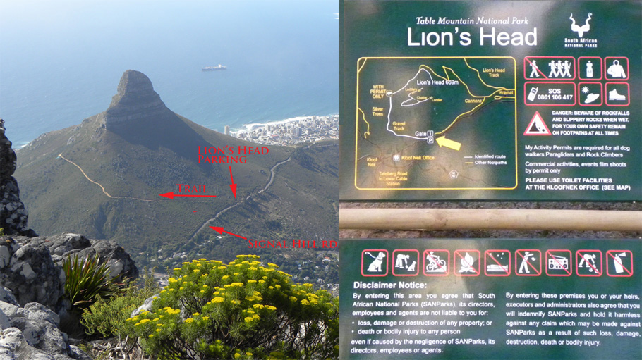 lions head lookout trail map