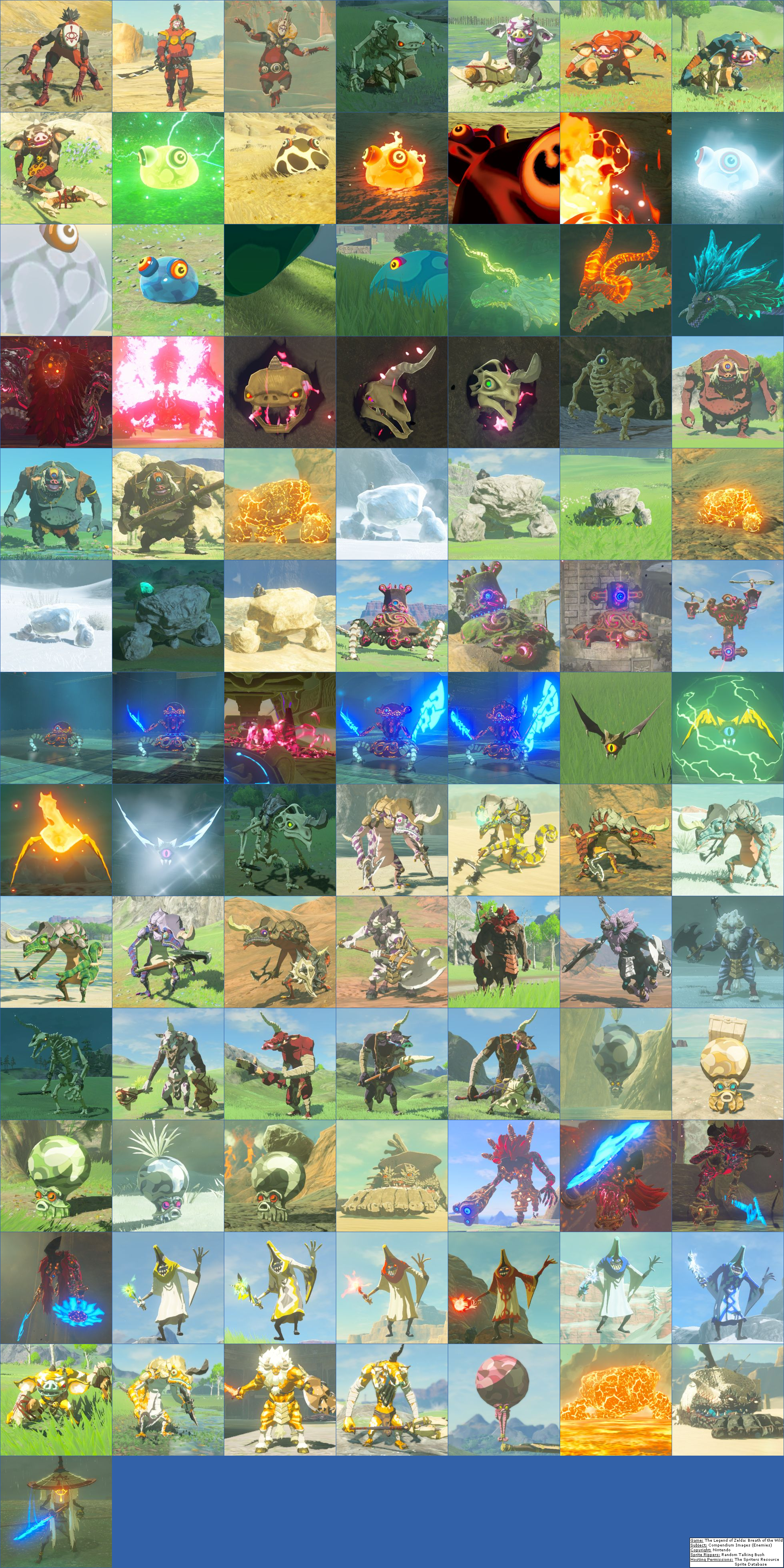 list of enemies in breath of the wild