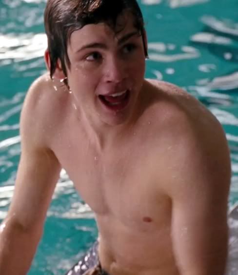 logan lerman shirtless