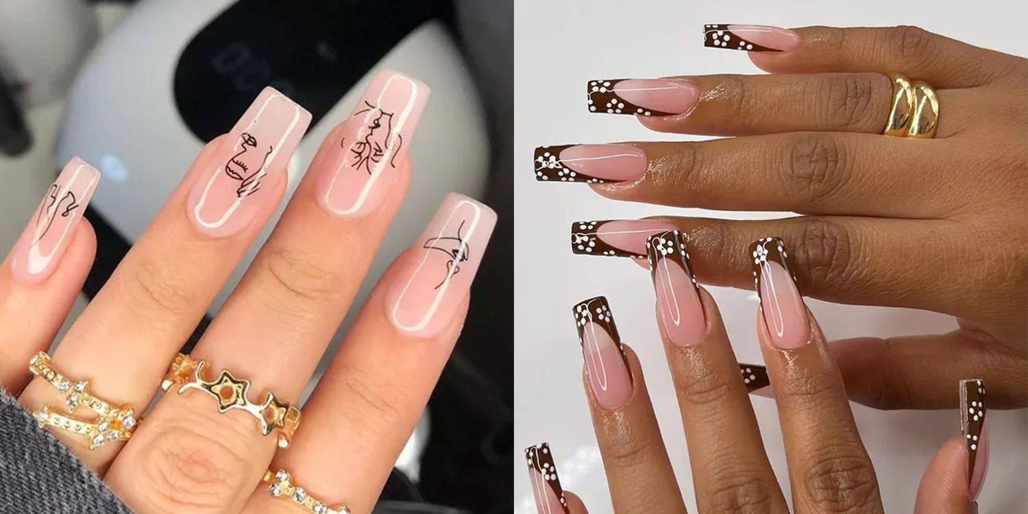 long square acrylic nail designs