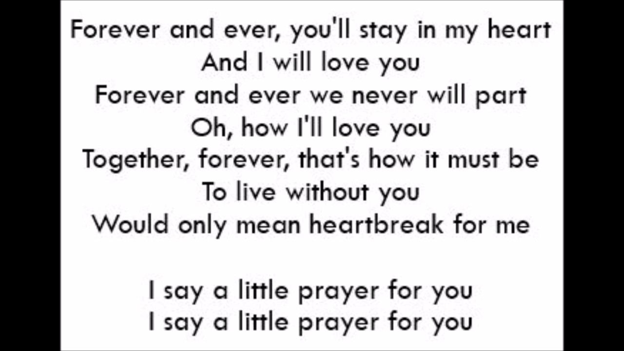 lyrics i say a little prayer for you