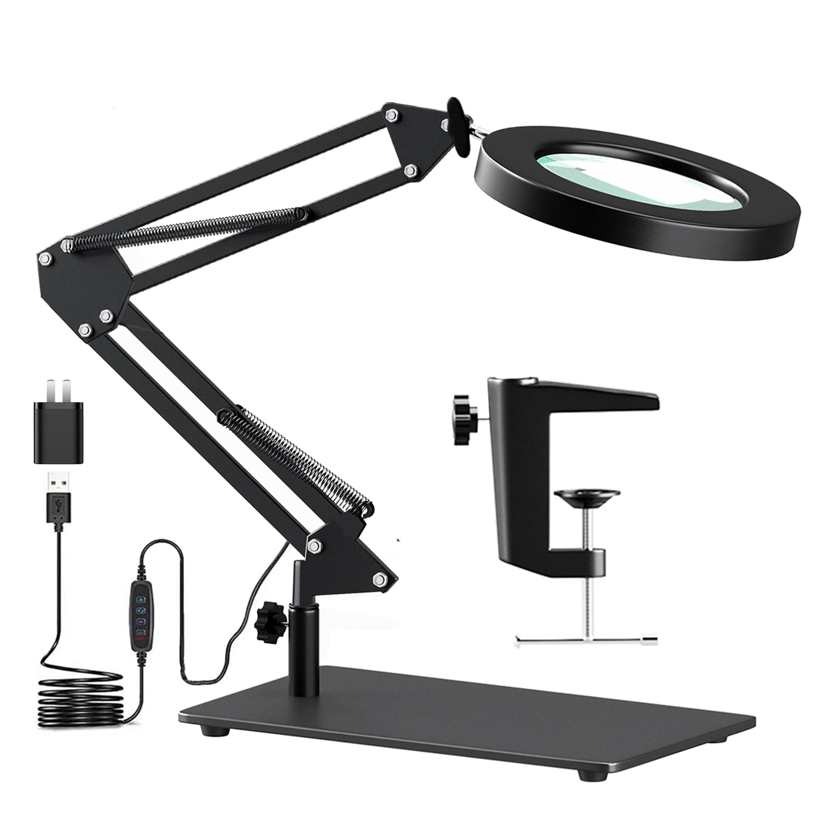 magnifying glass and light stand