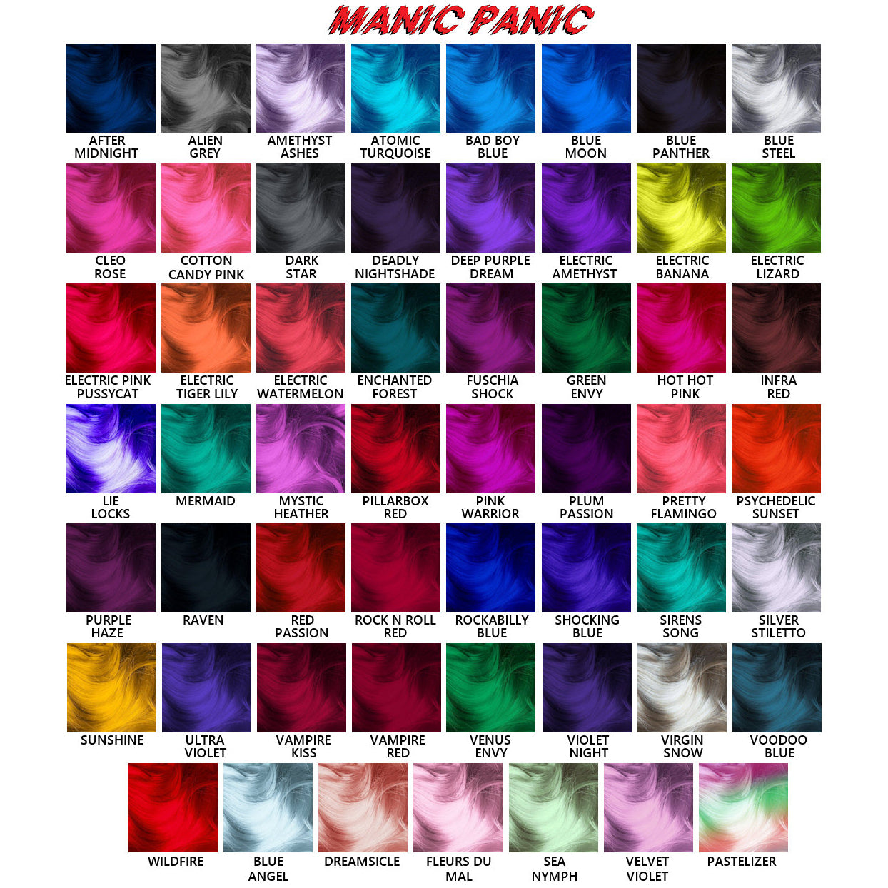 manic panic hair dye