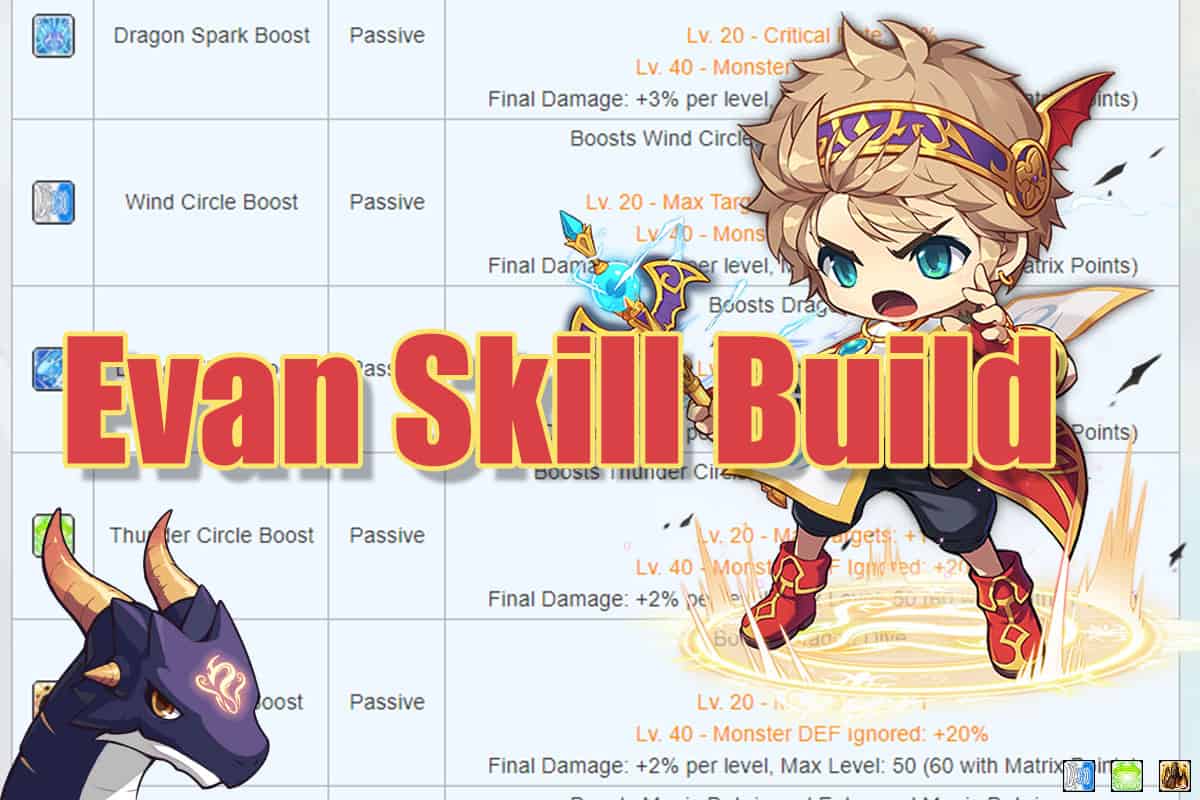 maplestory evan skill build