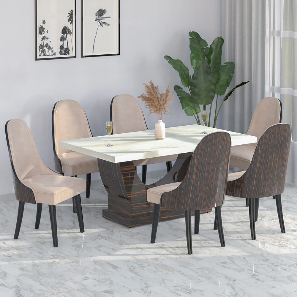 marble dining table 6 seater price