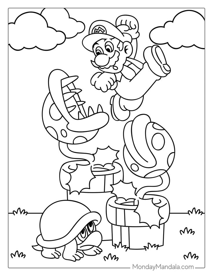 mario coloring page