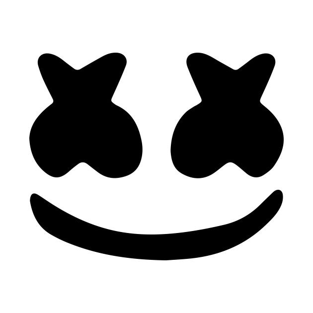 marshmello face text