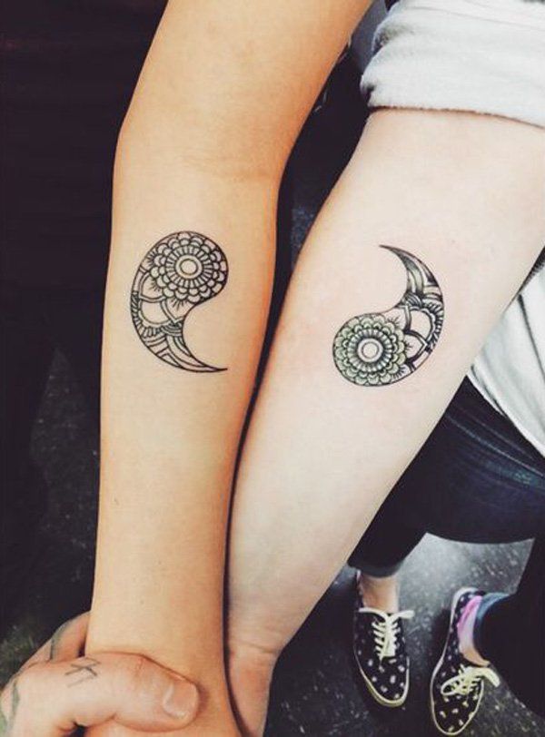 matching tattoos yin yang