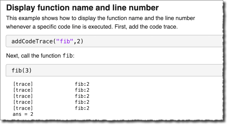 matlab trace