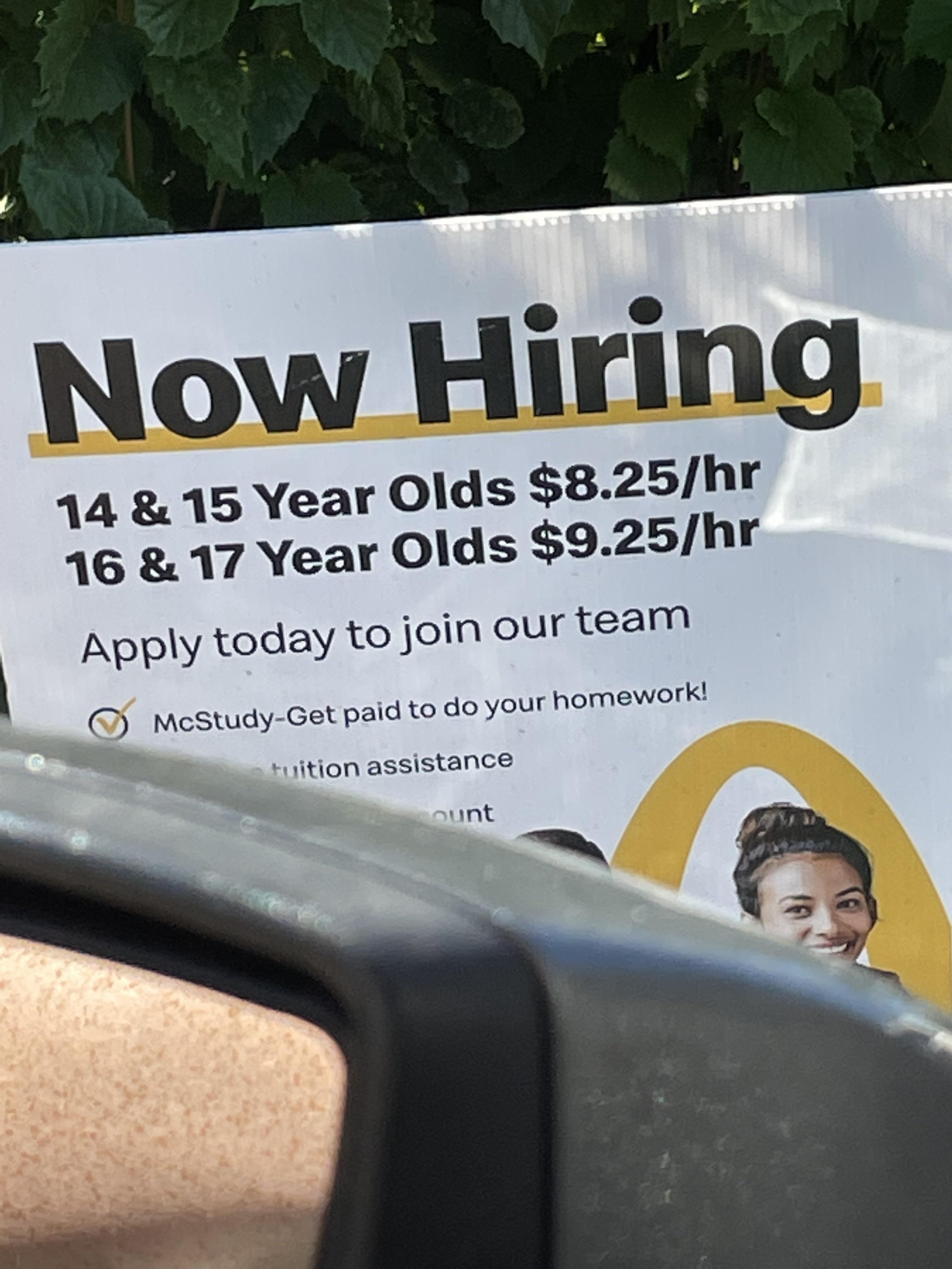 mcdonalds age requirement