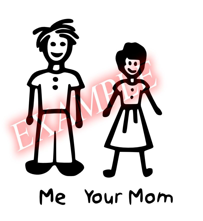 me your mom stick figure