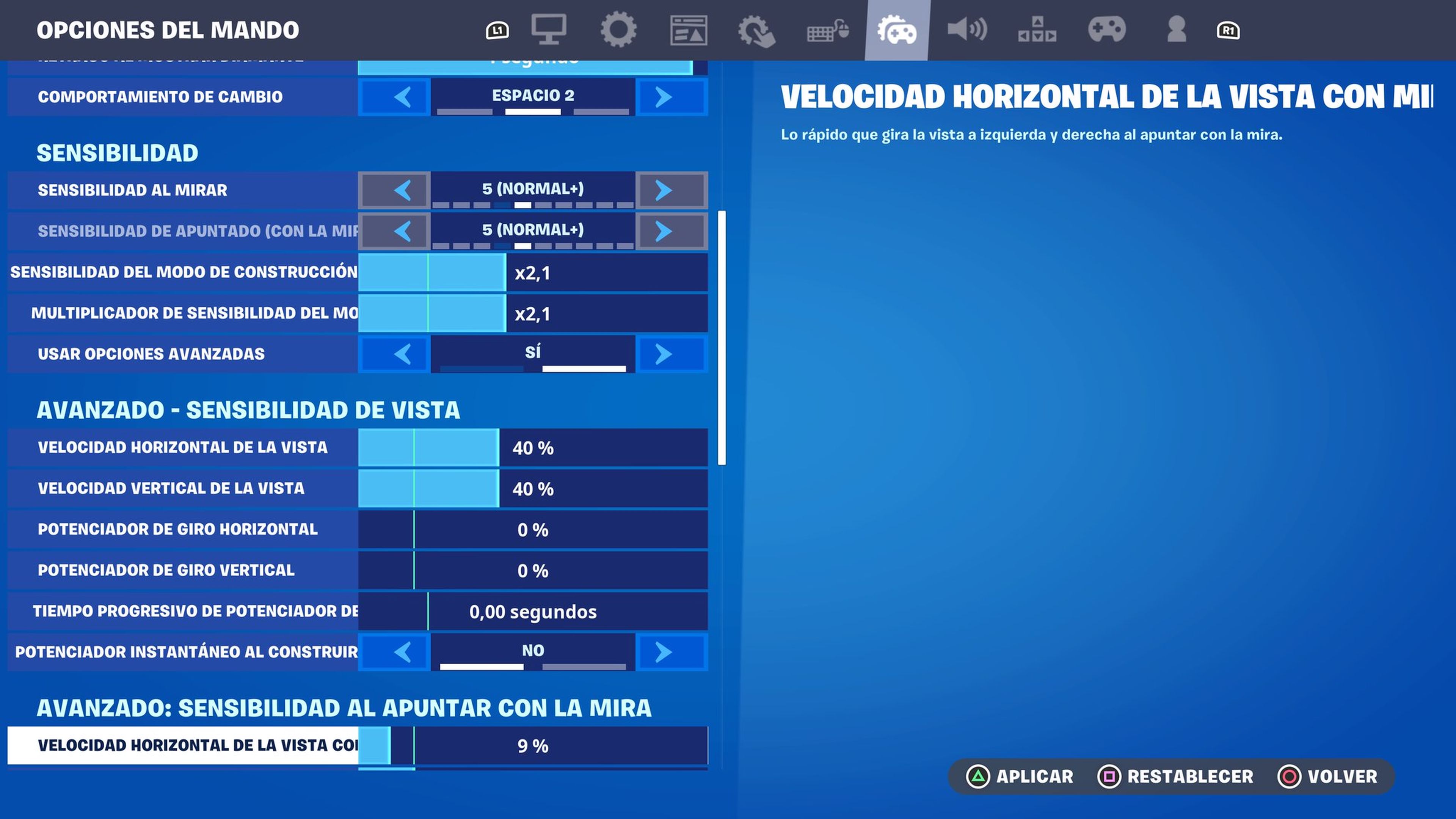 mejores ajustes fortnite ps4