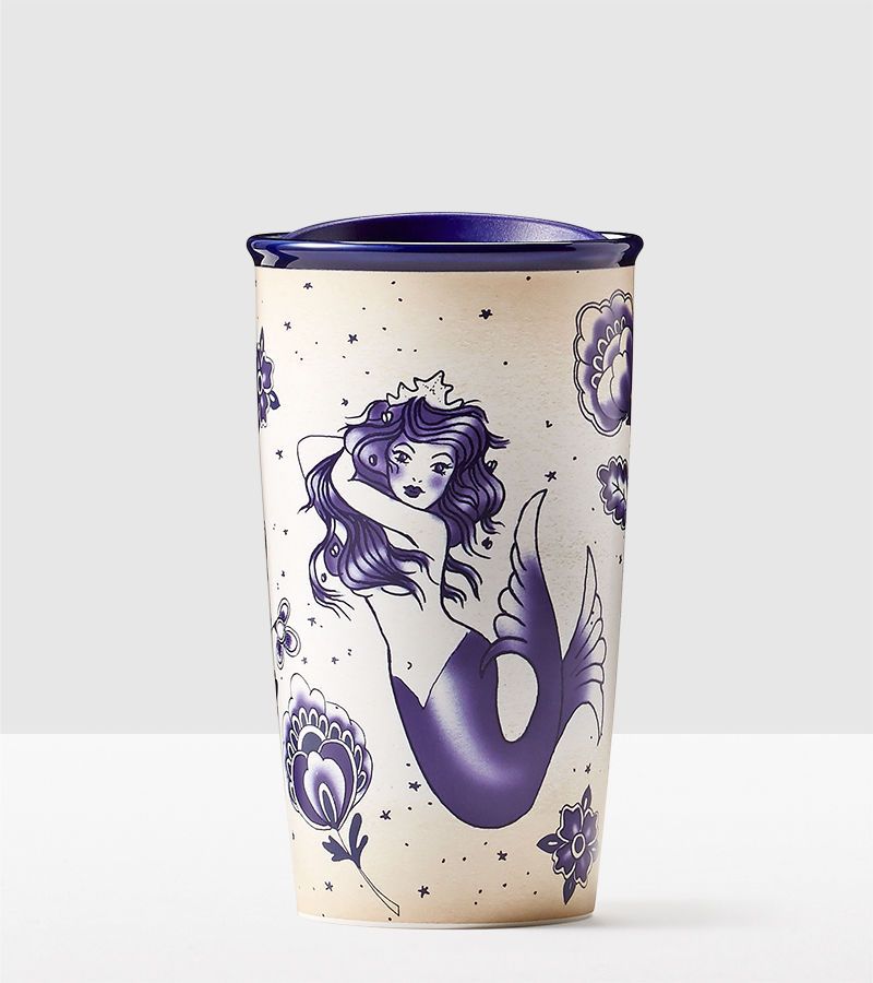 mermaid starbucks travel mug