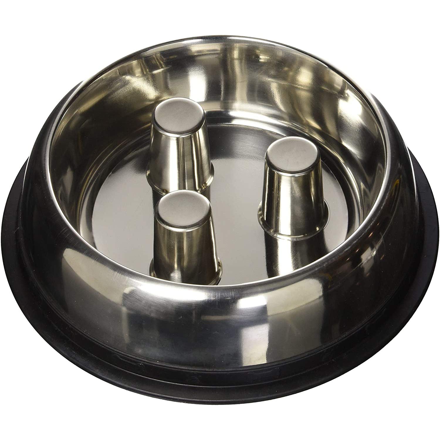 metal slow feeder dog bowl