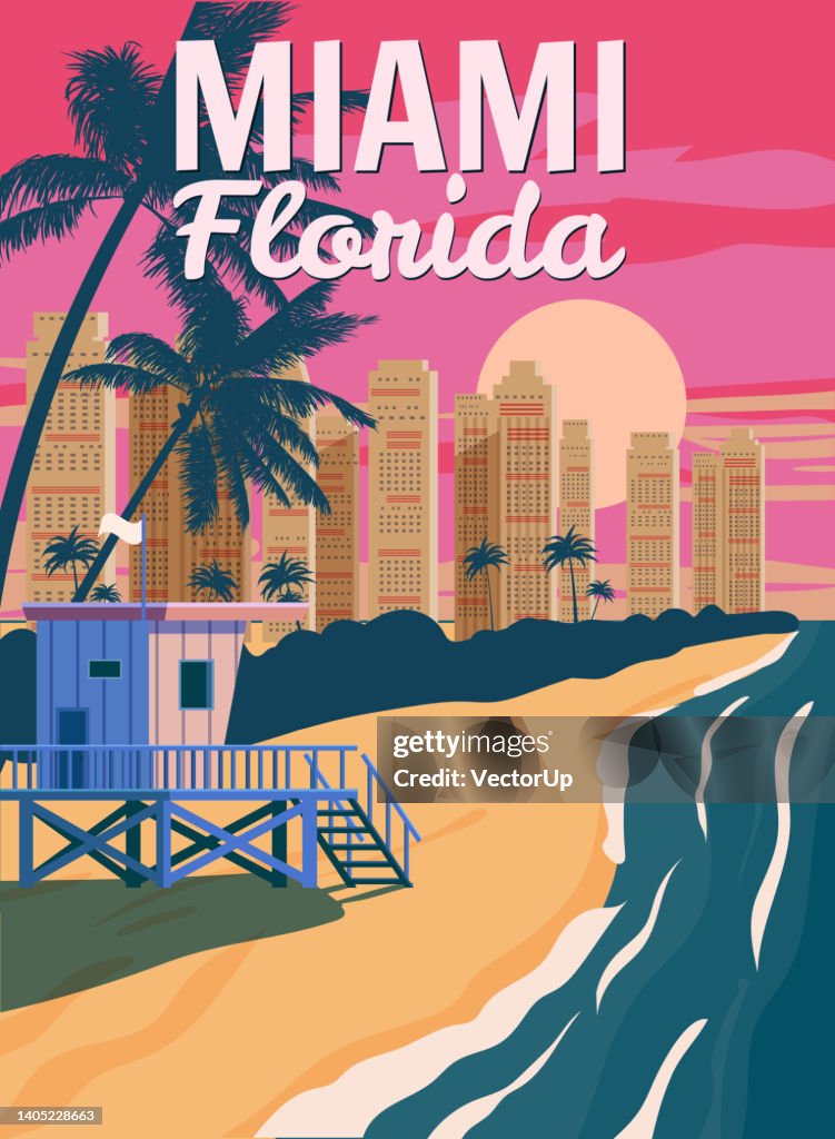 miami vintage poster