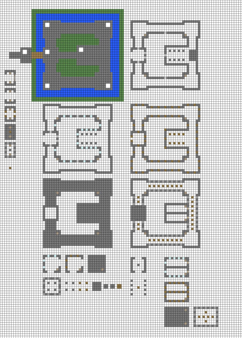 minecraft castle blueprints layer by layer