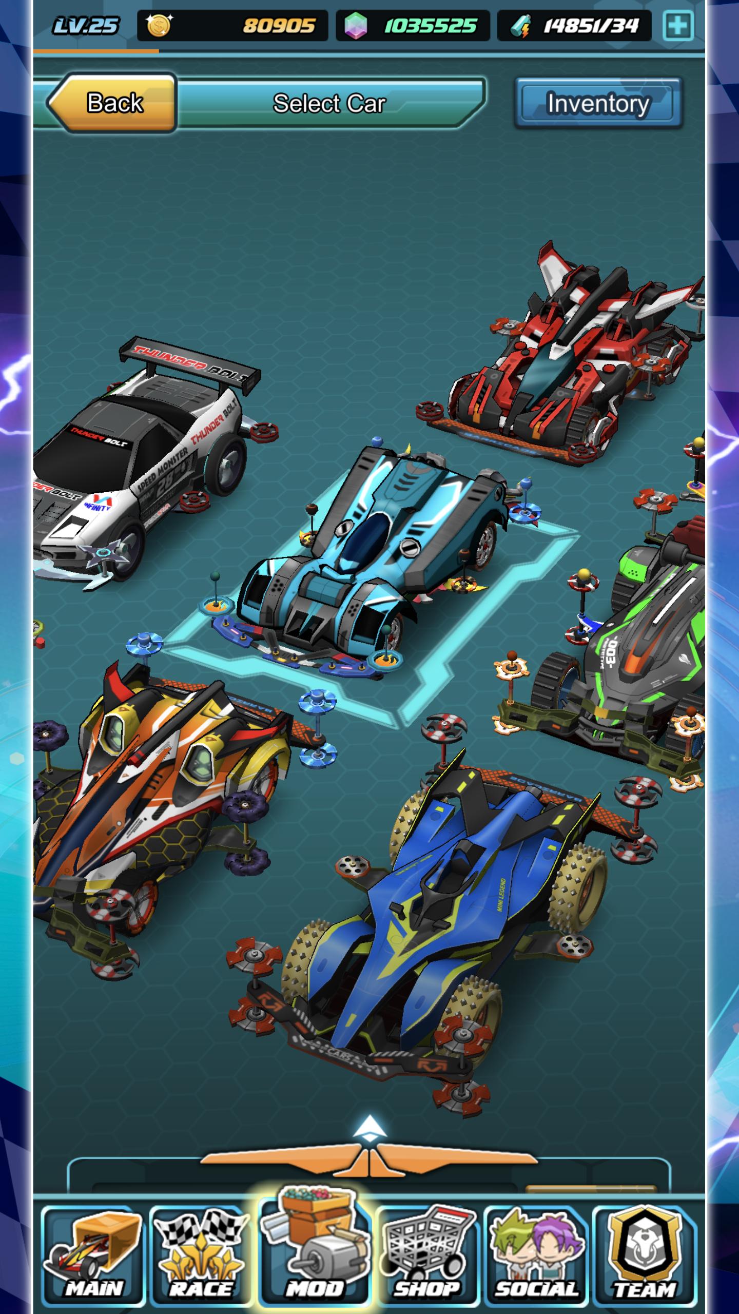 mini legend miniature car racing mod apk