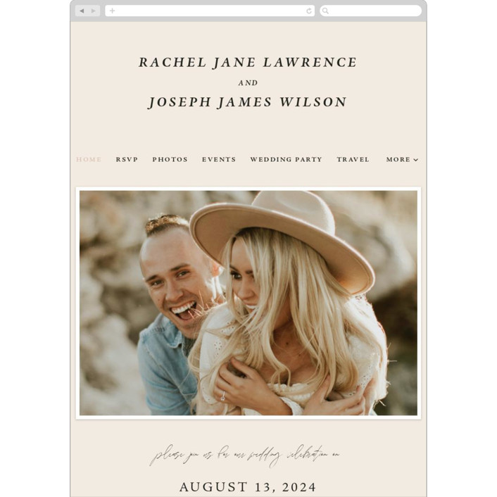 minted wedding website