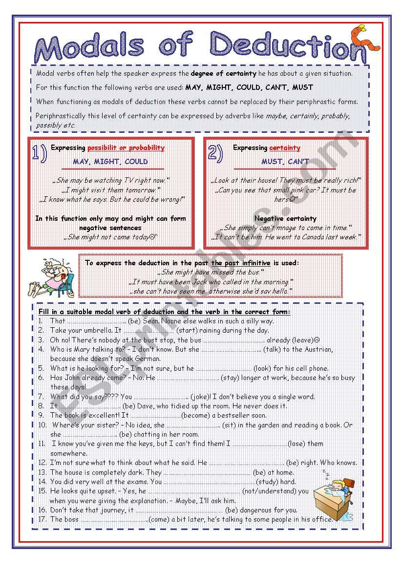 modals of deduction exercises