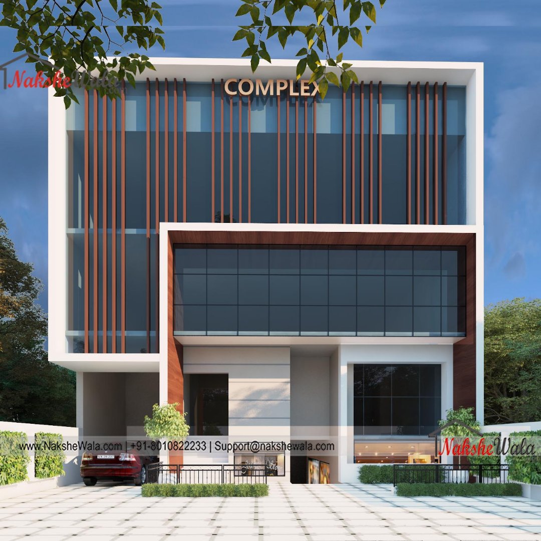 modern commercial building front elevation