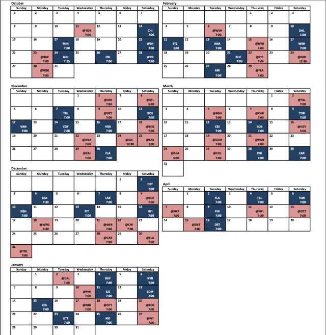 montreal canadiens schedule 2023-24