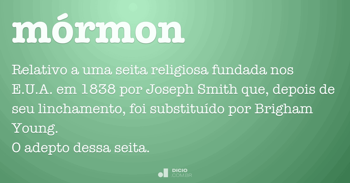 mormon definicion