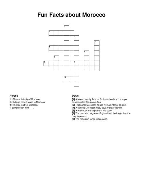 moroccos capital crossword