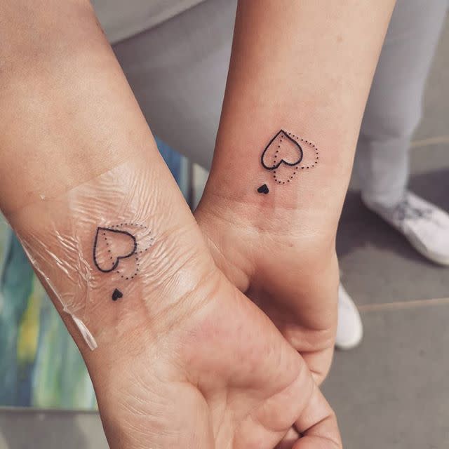 mother daughter tattoos small