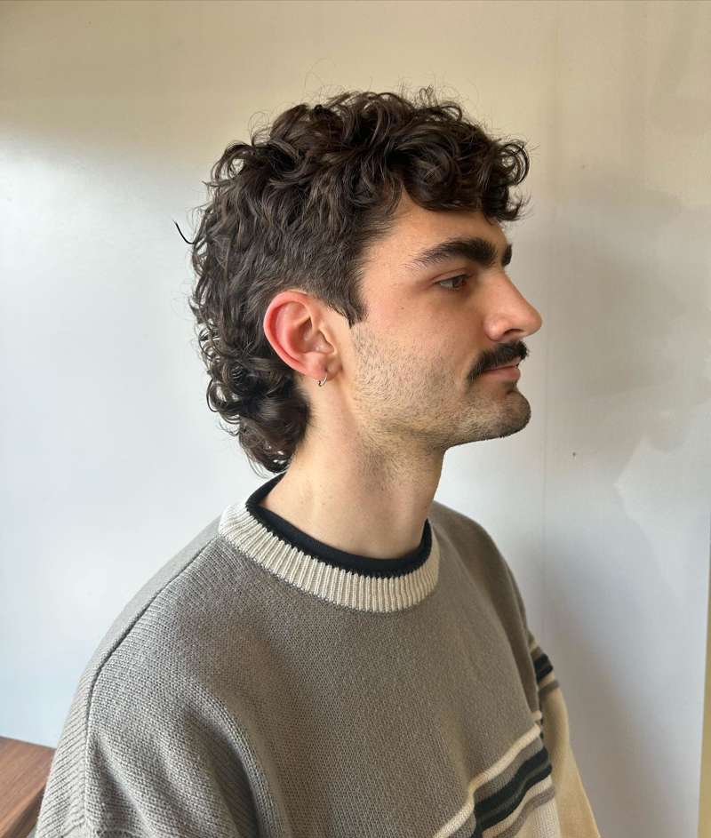 mullet cabello chino