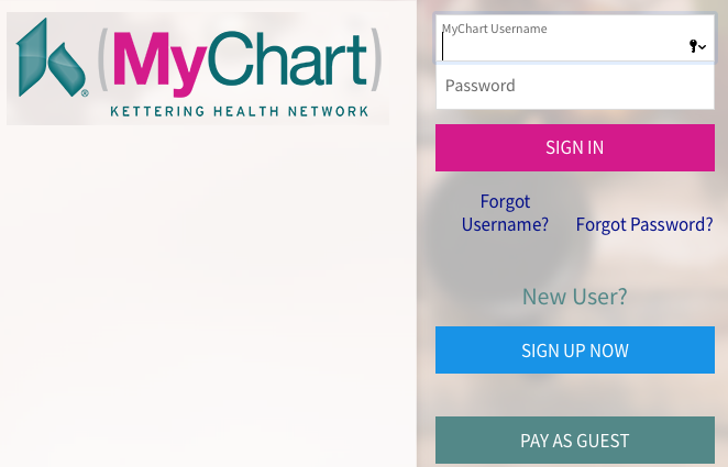 mychart kettering health network login