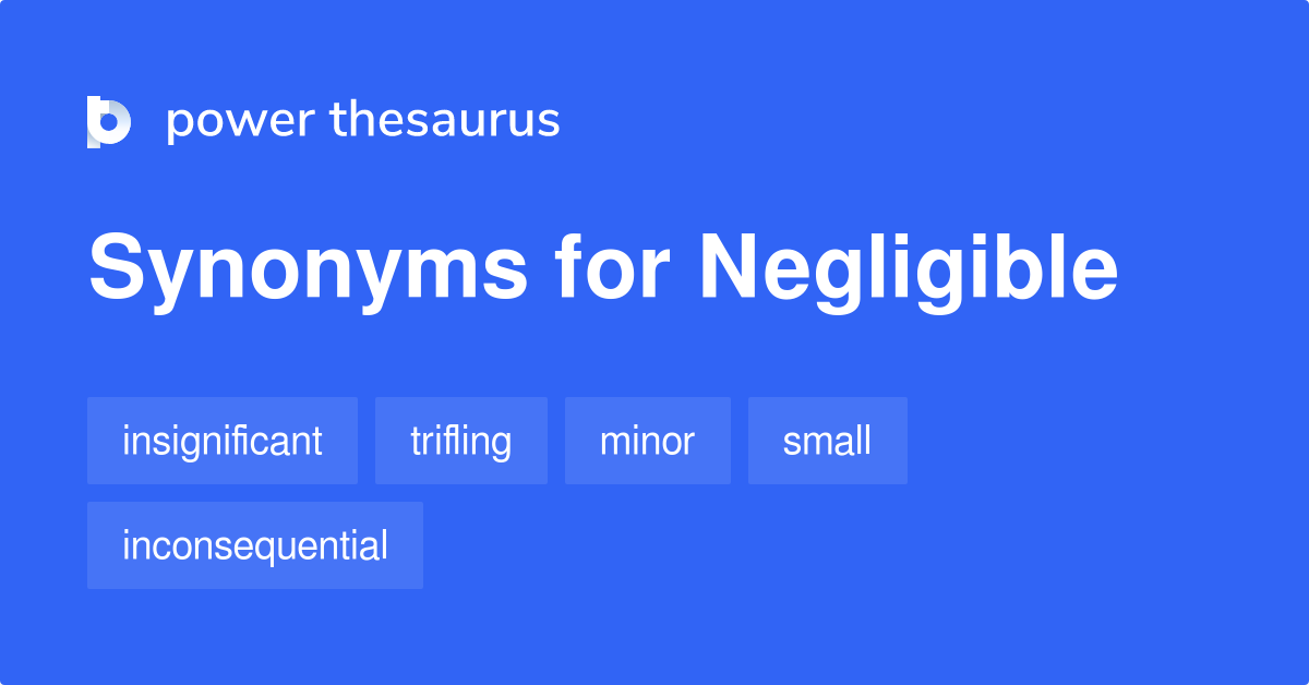 negligible thesaurus