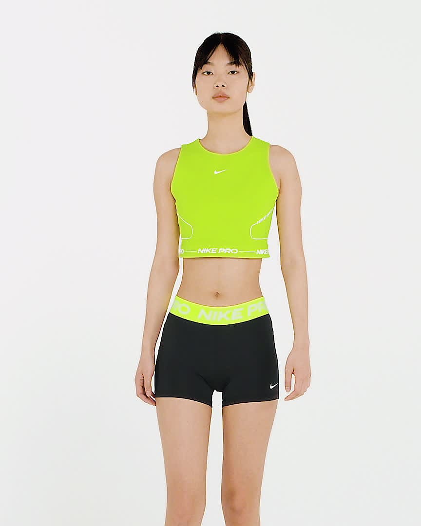 neon nike top and shorts