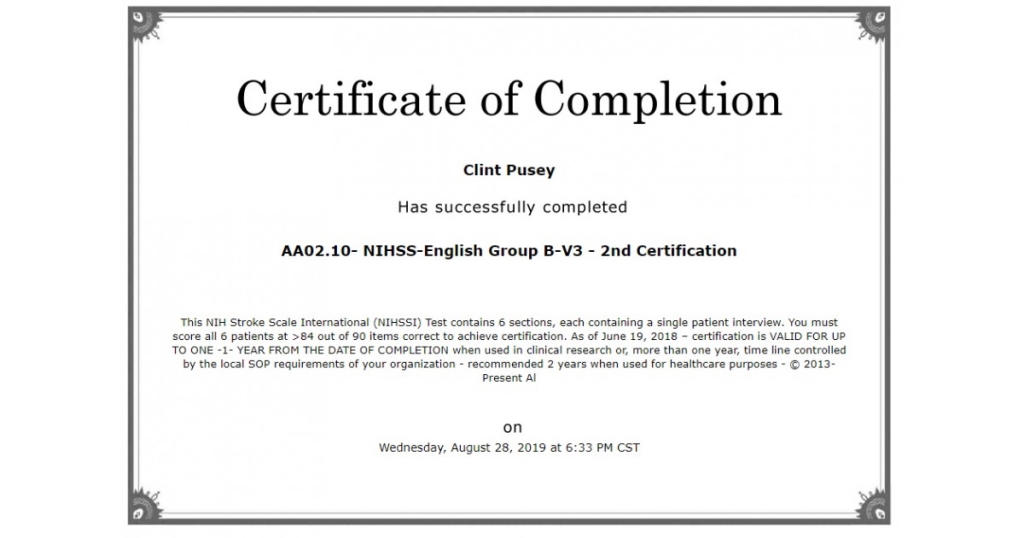 nihss certification