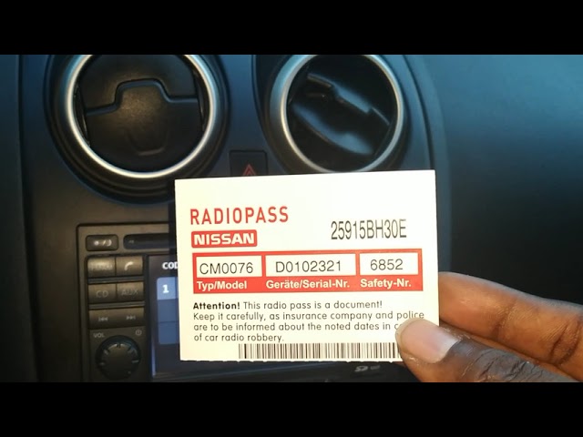 nissan qashqai radio codes free