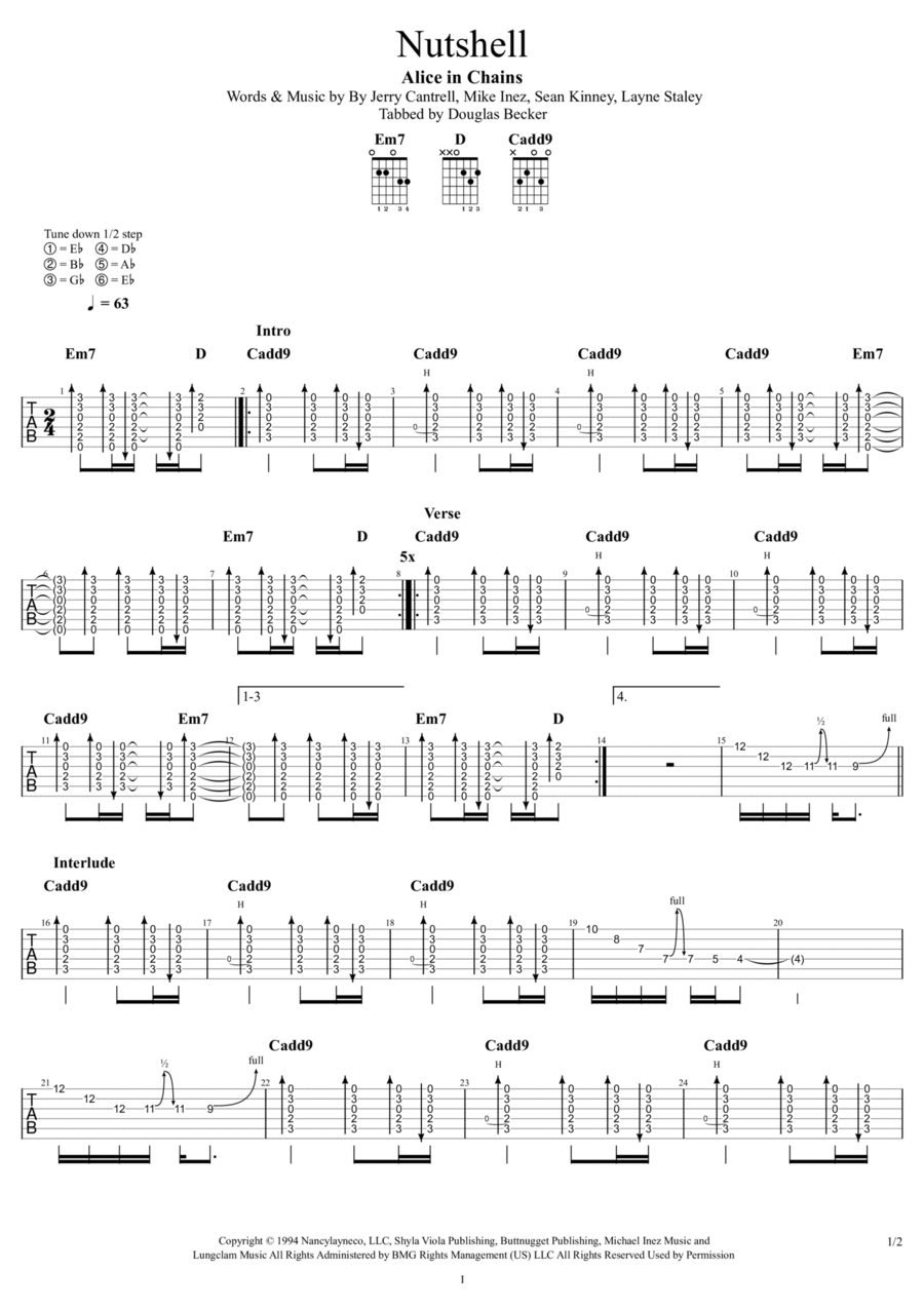 nutshell chords