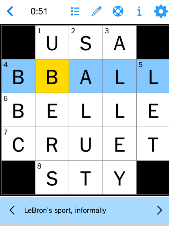 nyt mini puzzle