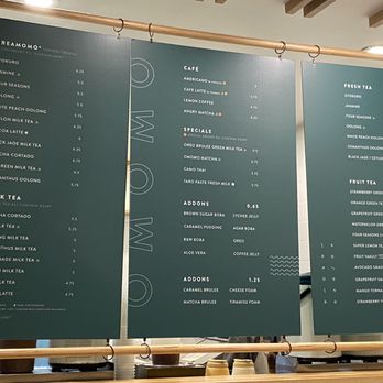 omomo tea menu