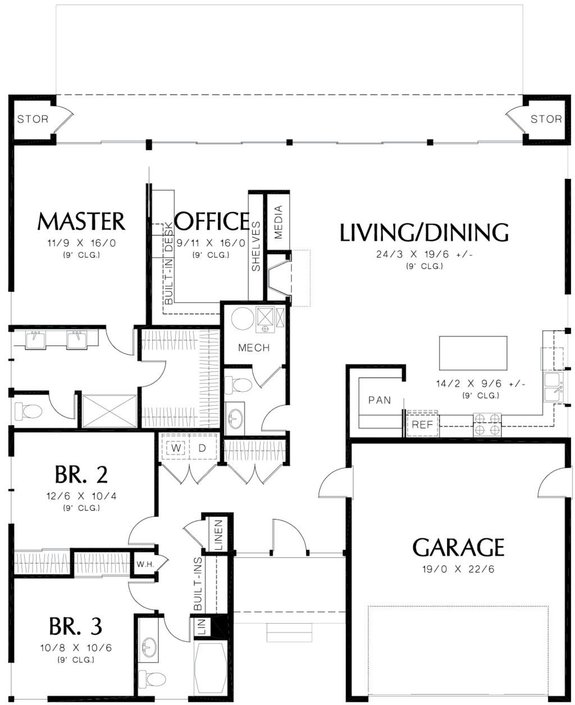 one floor house plans