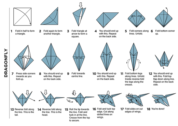 origami dragonfly instructions pdf