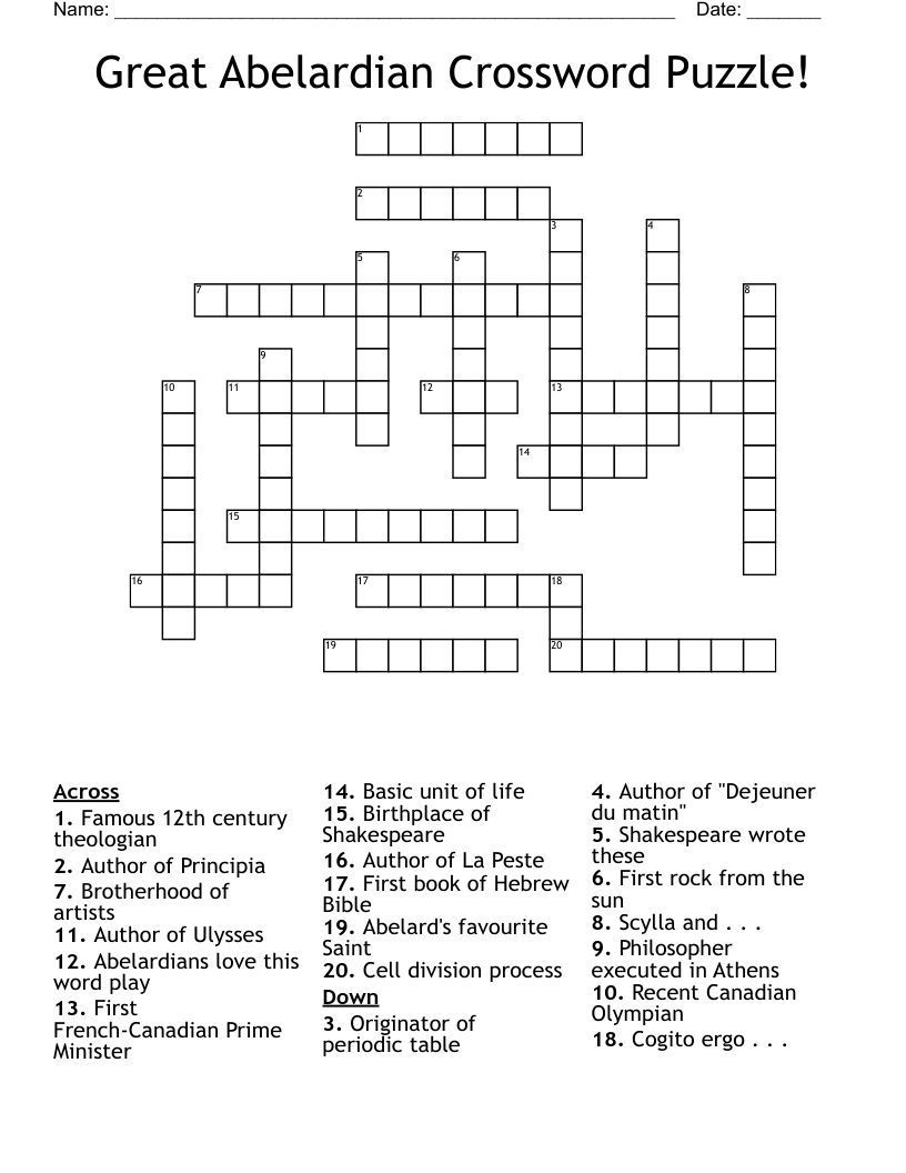 originator crossword clue