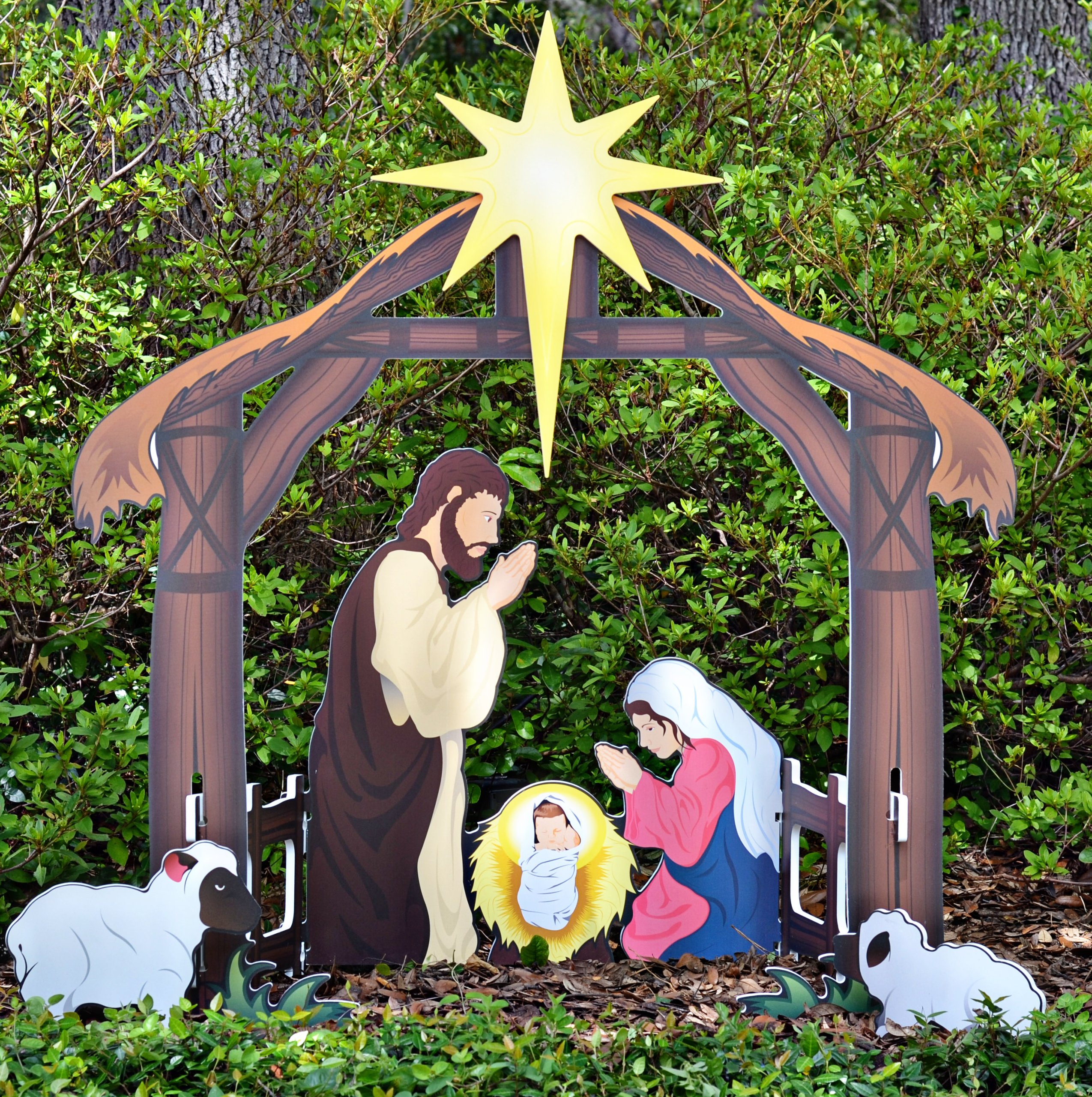 outdoor nativity scene