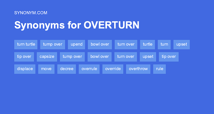 overturning synonym