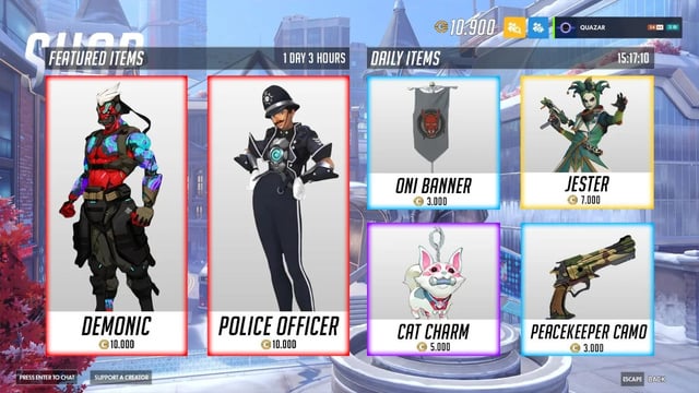 overwatch shop today