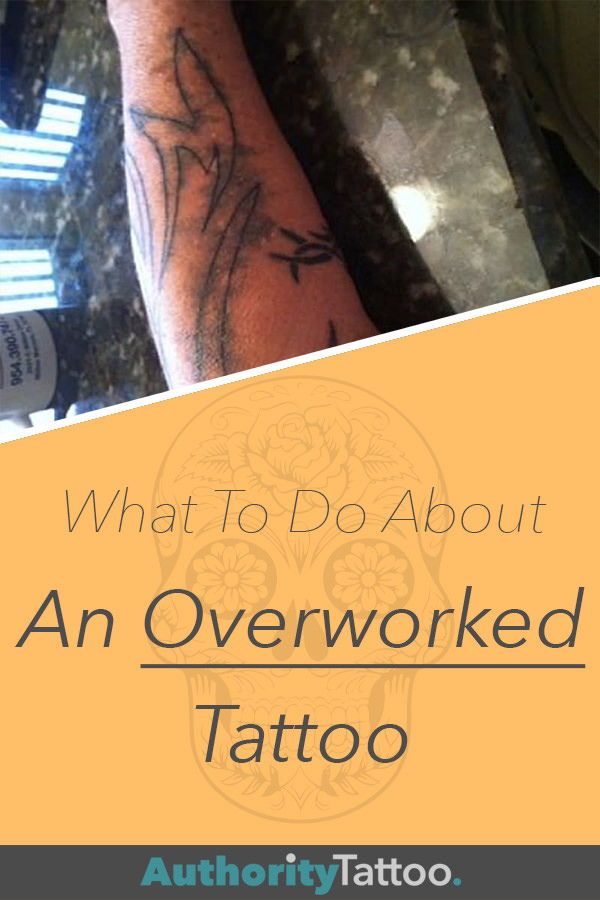 overworked tattoo scar