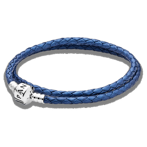 pandora blue leather bracelet